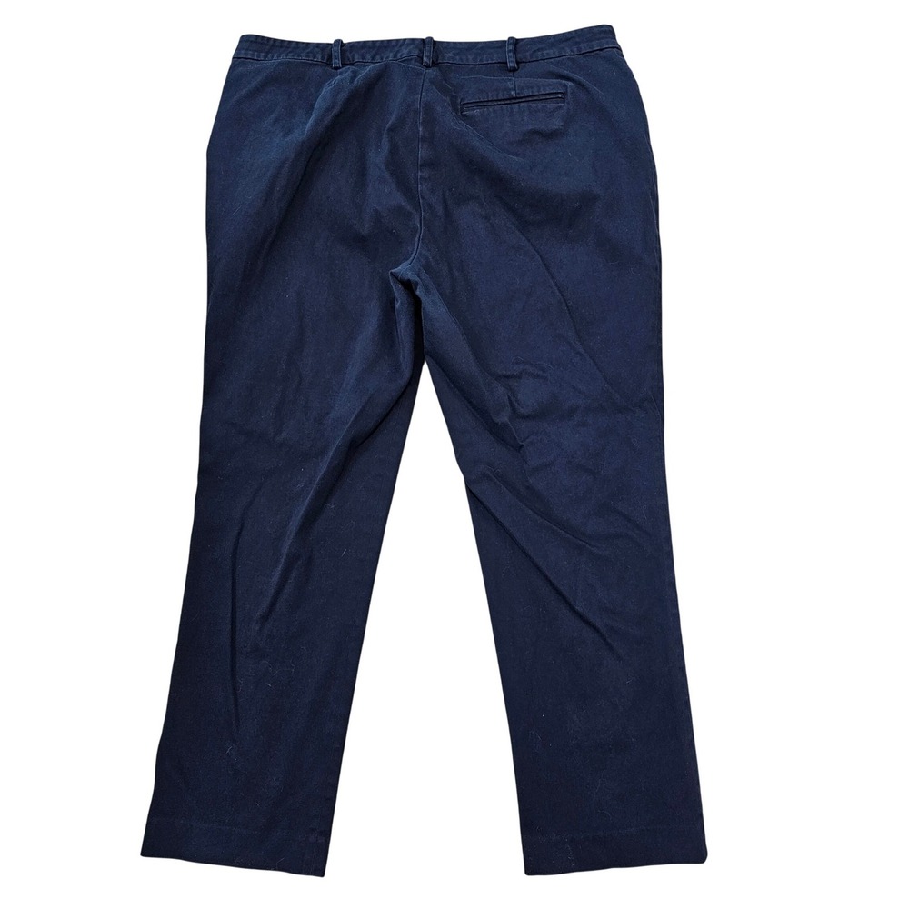 Lauren Ralph Lauren Women's Navy Blue Stretch Straight Leg Pants Size 16W - Picture 2 of 6
